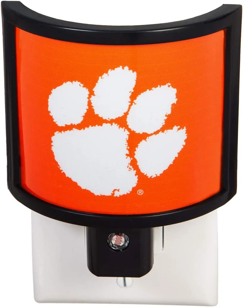 Team Sports America NCAA Clemson University Glowing Auto Sensor Night Light - 4" Long x 4" Wide x 2" High