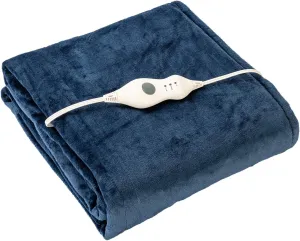 Tefici Electric Heated Blanket Twin,Super Cozy Soft 2-Layer Flannel 62" x 84" Heated Twin Size with 3 Heating Levels 8 Hours Auto Off, Machine Washable, ETL and FCC Certified, Home Office Use, Blue
