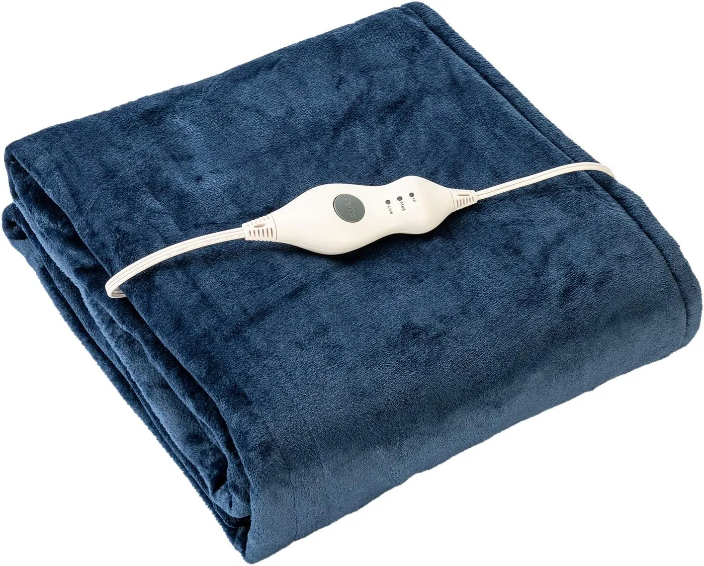 Tefici Electric Heated Blanket Twin,Super Cozy Soft 2-Layer Flannel 62" x 84" Heated Twin Size with 3 Heating Levels 8 Hours Auto Off, Machine Washable, ETL and FCC Certified, Home Office Use, Blue