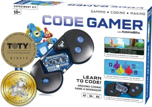 Thames & Kosmos Code Gamer: Coding Workshop & Game | Ios   Android Compatible | Learn To Code | Four Sensors | Powerful Arduino Board | Winner Toy of The Year Award | Parents' Choice Gold Award Winner