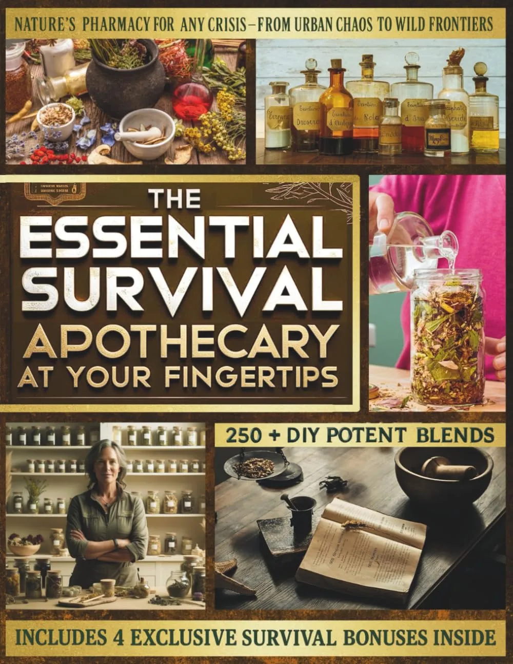 The Essential Survival Apothecary at your Fingertips: Learn 250  Timeless Herbal Remedies, Growing & Foraging Tips, and Natural Healing Techniques with DIY Recipes - Herbal Survival kit Paperback – March 14, 2025