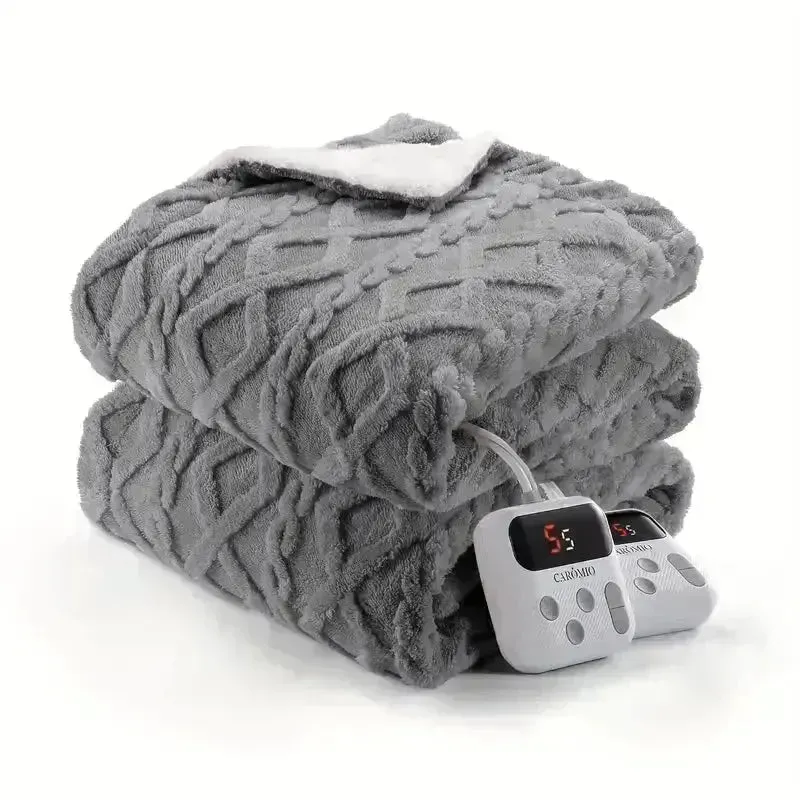 Thick Tufted Sherpa Electric Heated Blanket