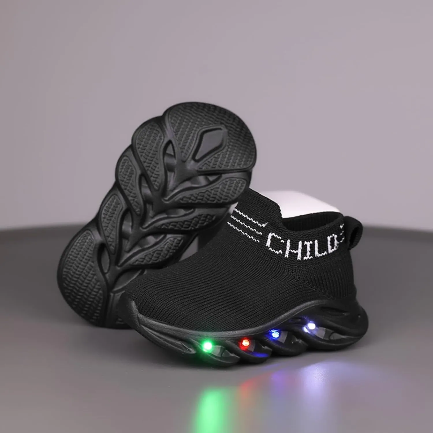 Toddler Light Up Shoes Little Kids Led Sneaker Breathable First Walking Athletic Casual Mesh Boys Girls Shoe