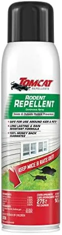 Tomcat Rodent Repellent for Indoor and Outdoor Mouse and Rat Prevention, Continuous Spray, 14 oz.