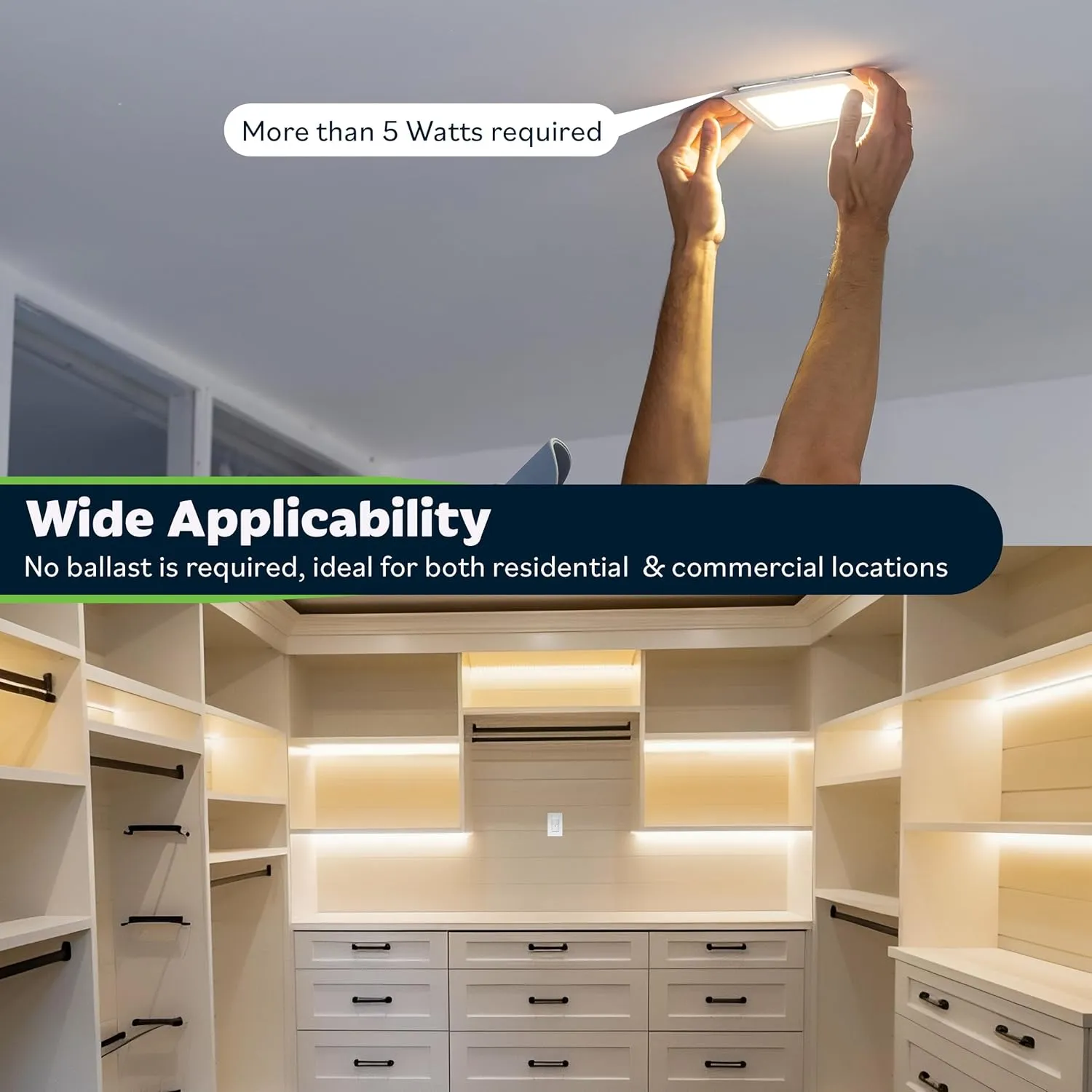 TOPGREENER PIR Motion Sensor Light Switch, Occupancy & Vacancy Motion Sensor Switch, 𝐎𝐩𝐞𝐫𝐚𝐛𝐥𝐞 𝐖𝐢𝐭𝐡𝐨𝐮𝐭 𝐆𝐫𝐨𝐮𝐧𝐝 𝐖𝐢𝐫𝐞, No Neutral Wire, Single Pole, TDOS5-HL-W-2PCS, White