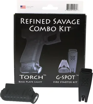 Torch & Firestarter Pack - Tactical Flashlight High Lumens & Firestarter Kit - Pistol Light Intended for Glock Accessories - Compatible with Glock 17/19/22/26/33 & More (Combo Pack)