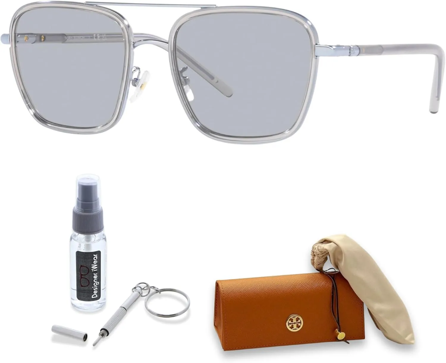 Tory Burch TY6090 Square Sunglasses for Women   BUNDLE With Designer iWear Eyewear Kit