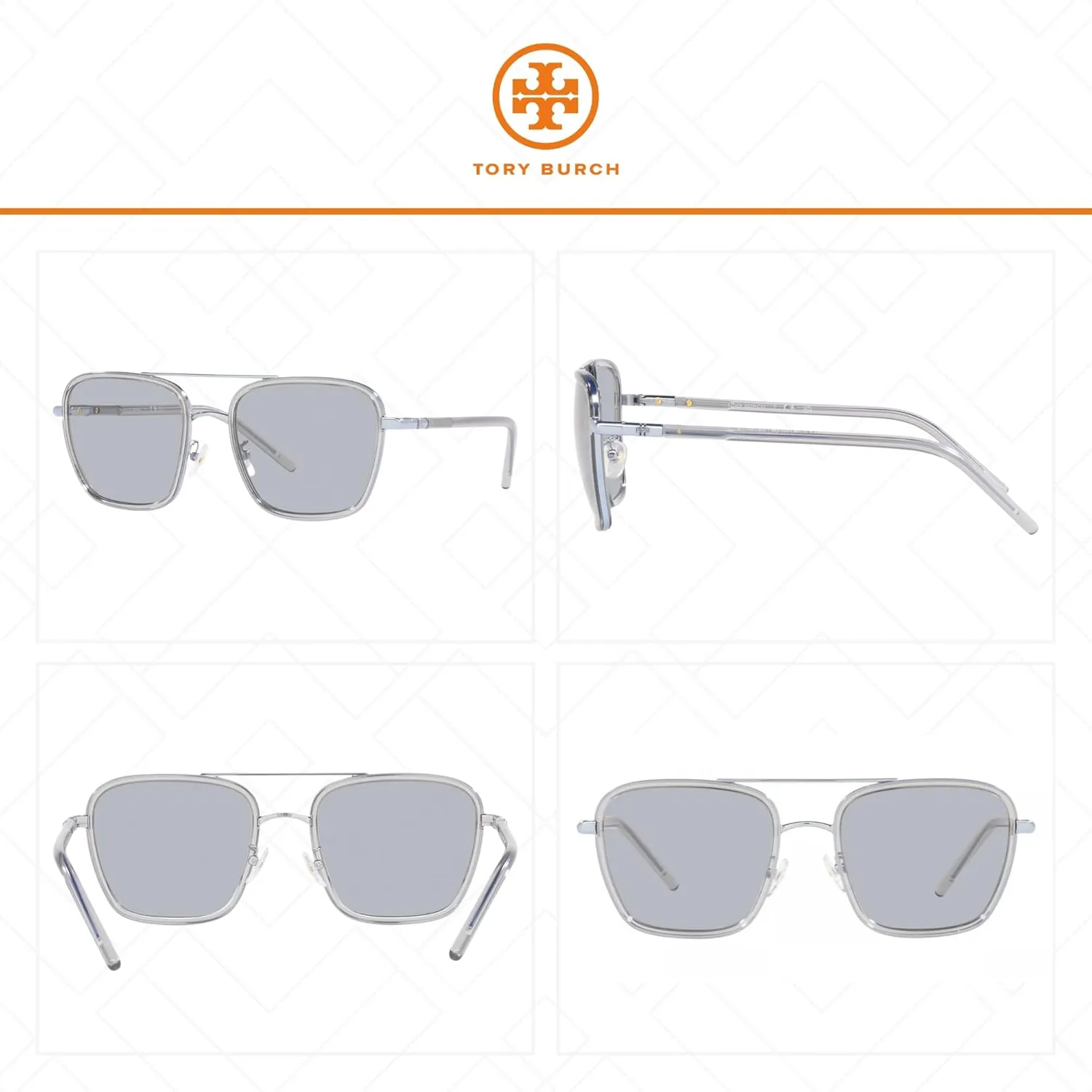 Tory Burch TY6090 Square Sunglasses for Women   BUNDLE With Designer iWear Eyewear Kit