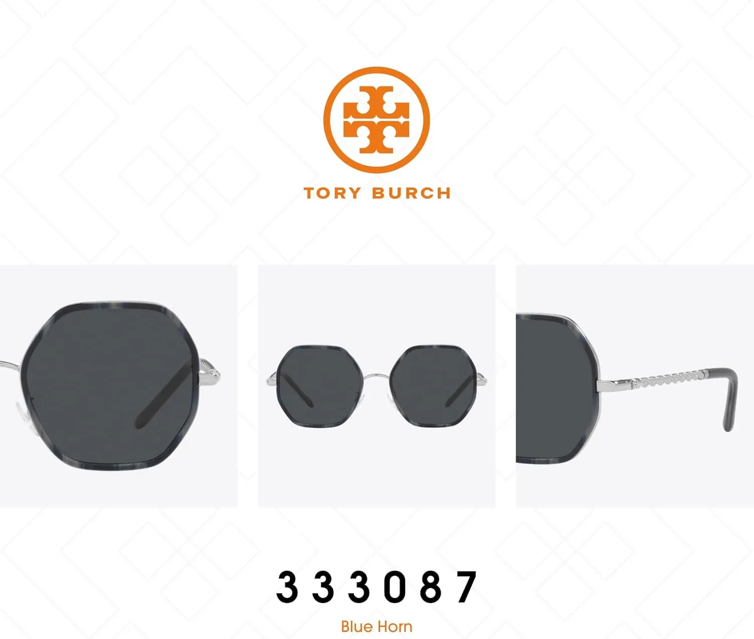 Tory Burch TY6092 Hexagonal Sunglasses for Women   BUNDLE With Designer iWear Eyewear Kit