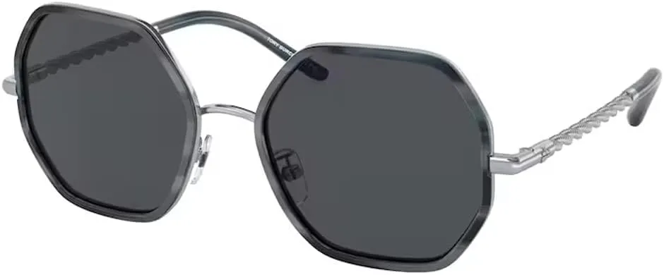 Tory Burch TY6092 Hexagonal Sunglasses for Women   BUNDLE With Designer iWear Eyewear Kit