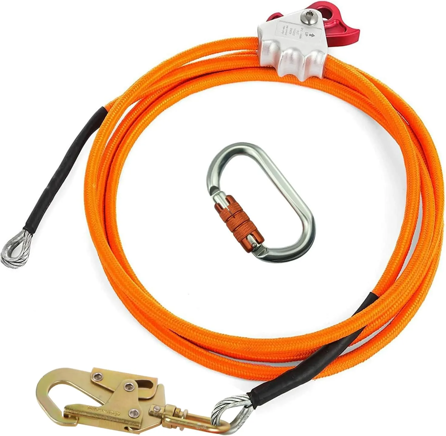 Tree Climbing Spikes Set, Upgraded Tree Climbing Gear Kit with Adjustable Straps, Tree Climbing Equipment for Tree Work, Rock Climbing, Picking Fruits (Orange)