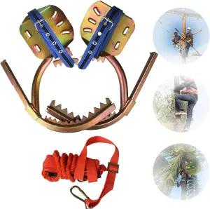 Tree Climbing Tool, Stainless Steel Professional Climbing Tree Spikes with Safe Belt, Tree Climbing Gear Kit for Hunting Observation, Picking Fruit,450model
