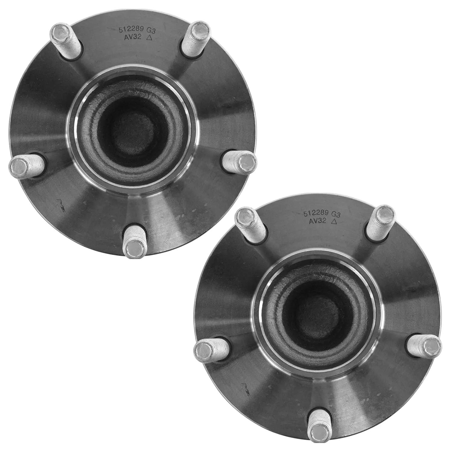 TRQ Rear Wheel Hub Bearings Assembly Set Compatible with 2004-2011 Mitsubishi Endeavor