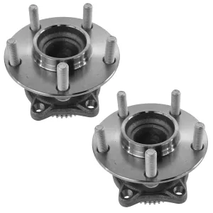 TRQ Rear Wheel Hub Bearings Assembly Set Compatible with 2004-2011 Mitsubishi Endeavor