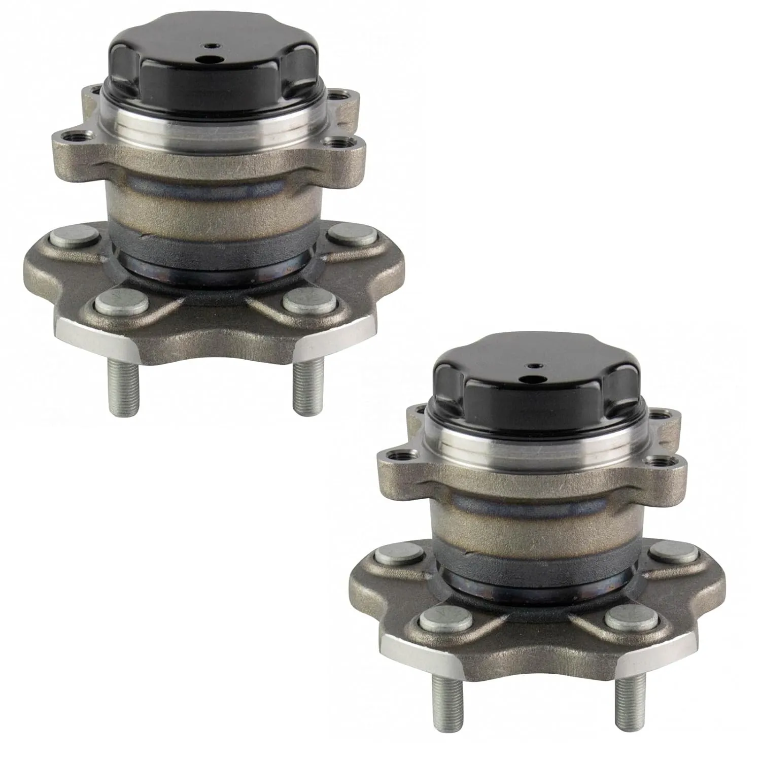 TRQ Rear Wheel Hub Bearings Assembly Set Compatible with 2015-2018 Chevrolet City Express 2013-2019 Nissan NV200