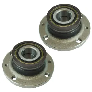 TRQ Rear Wheel Hub Bearings Assembly Set Driver & Passenger Side Compatible with 2012-2019 Fiat 500