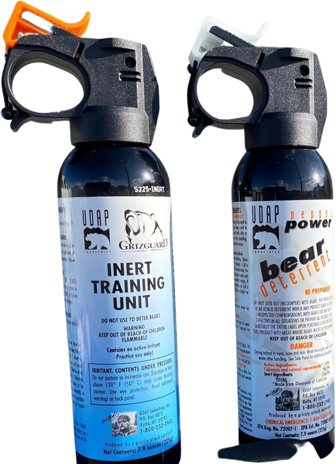 UDAP 12Hpip Premium Bear Spray with Hip Holster And Inert Training Unit (Fog), 7.9 oz/225g