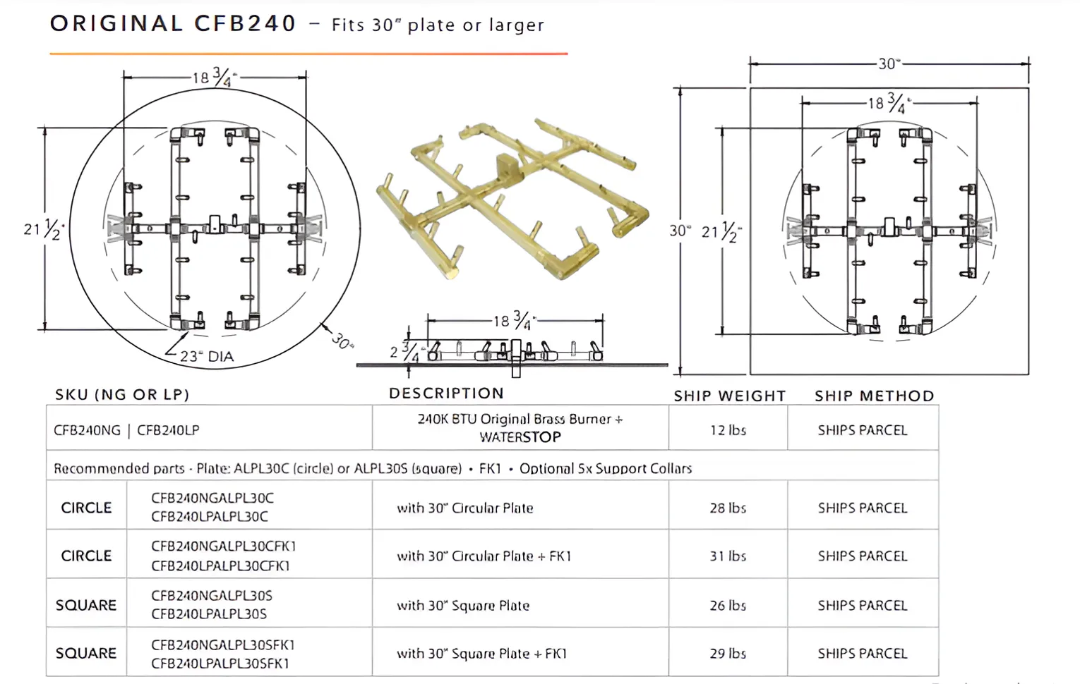 Ultimate Crossfire Bundle: Warming Trends Crossfire CFB Original Brass Burner Bundle