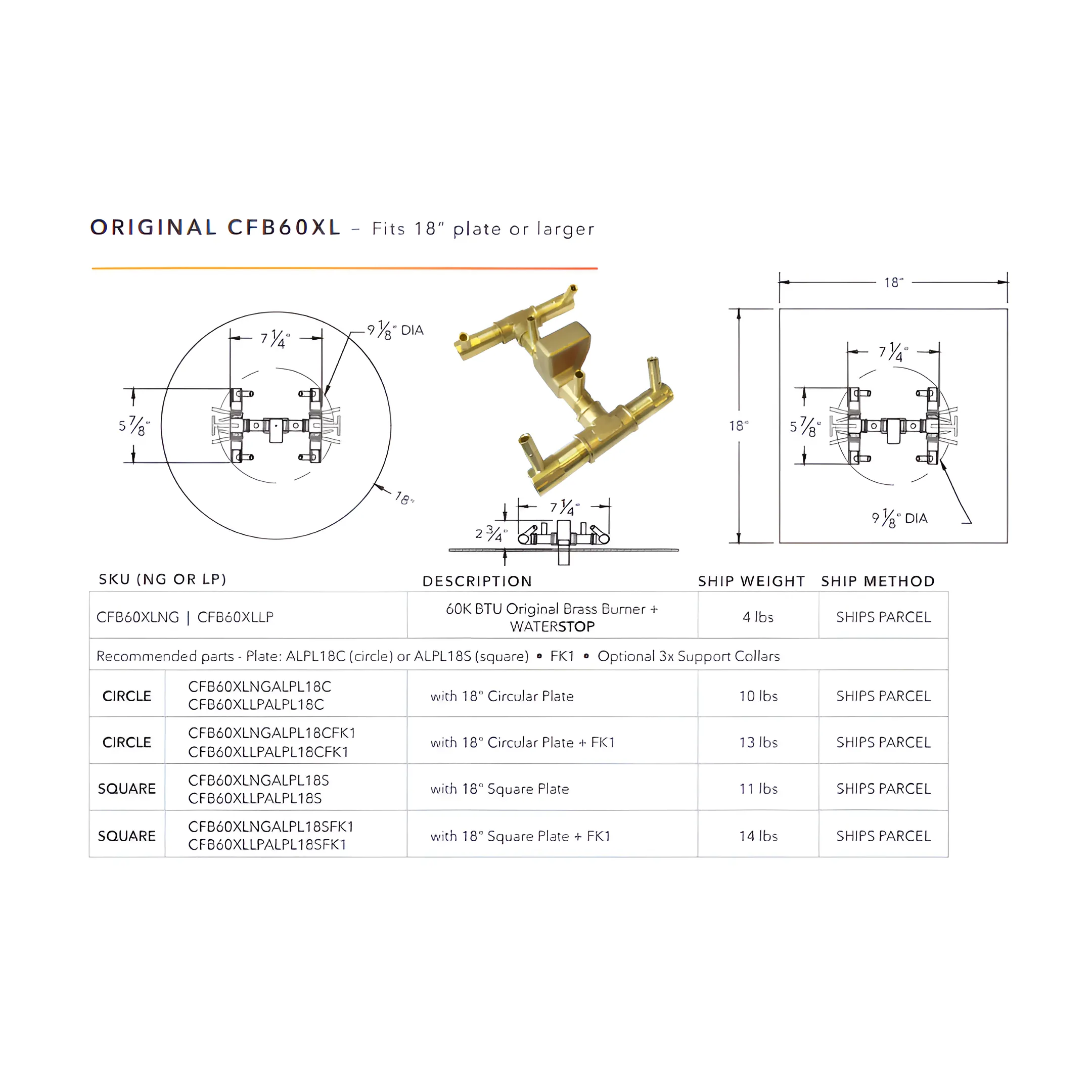 Ultimate Crossfire Bundle: Warming Trends Crossfire CFB Original Brass Burner Bundle