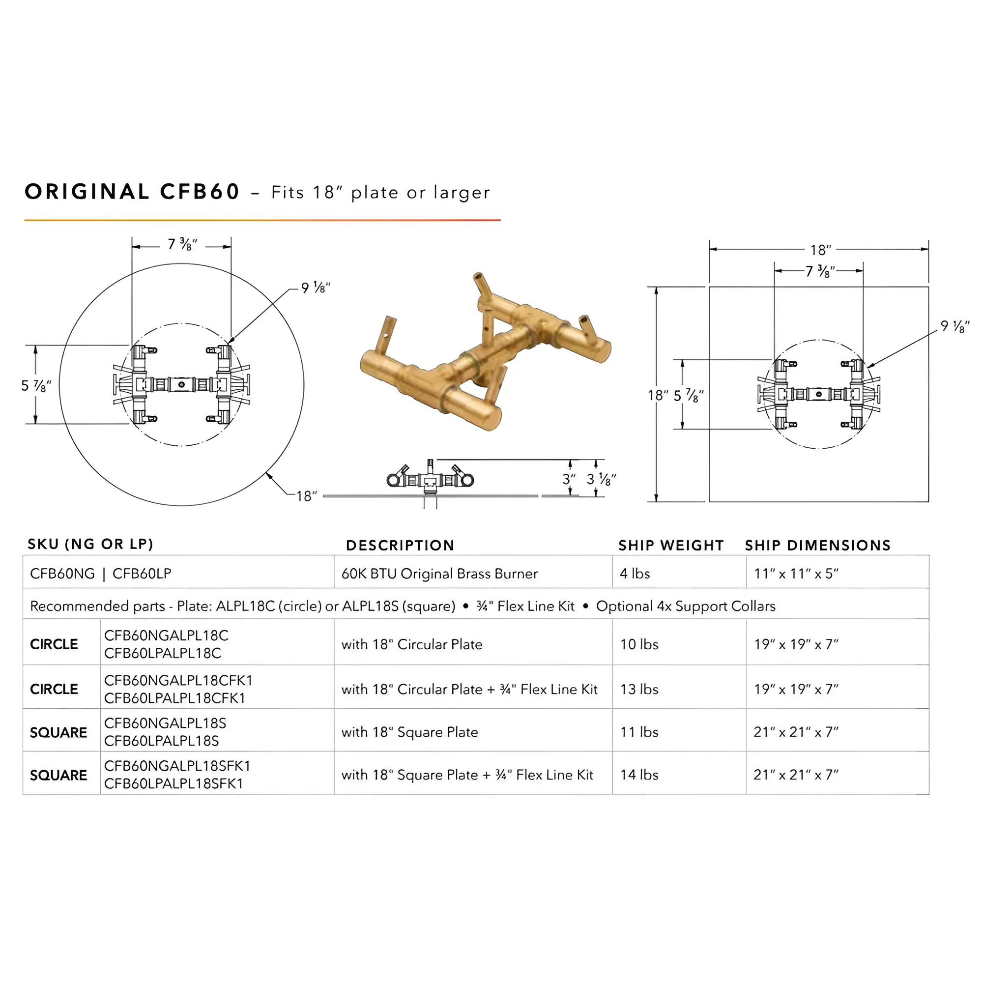 Ultimate Crossfire Bundle: Warming Trends Crossfire CFB Original Brass Burner Bundle