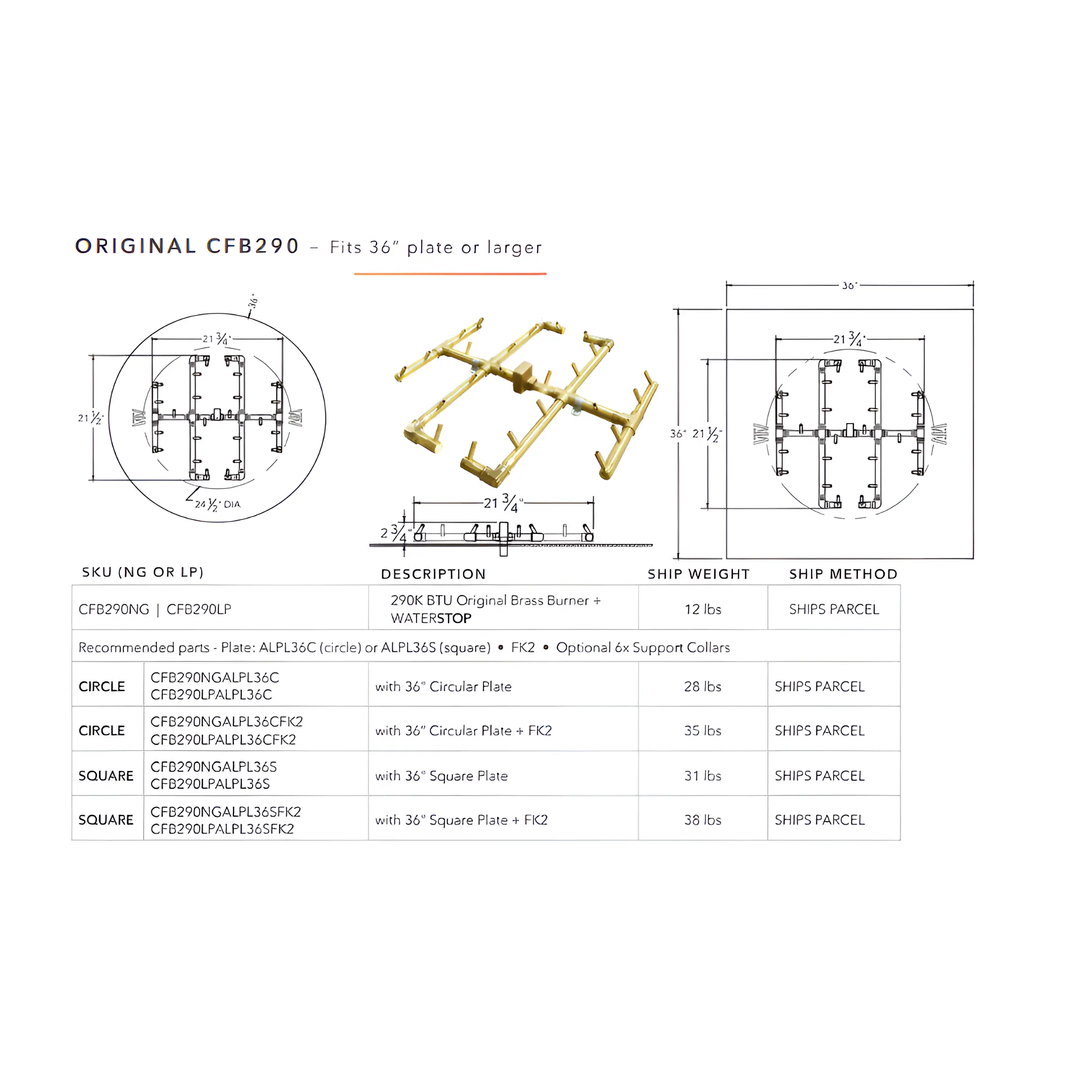 Ultimate Crossfire Bundle: Warming Trends Crossfire CFB Original Brass Burner Bundle