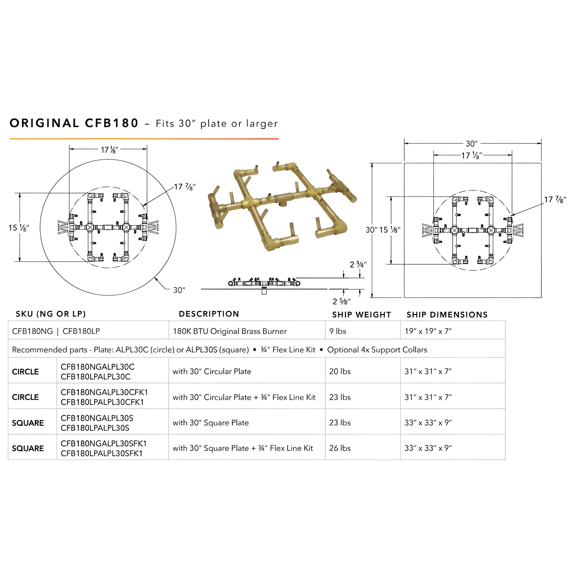 Ultimate Crossfire Bundle: Warming Trends Crossfire CFB Original Brass Burner Bundle