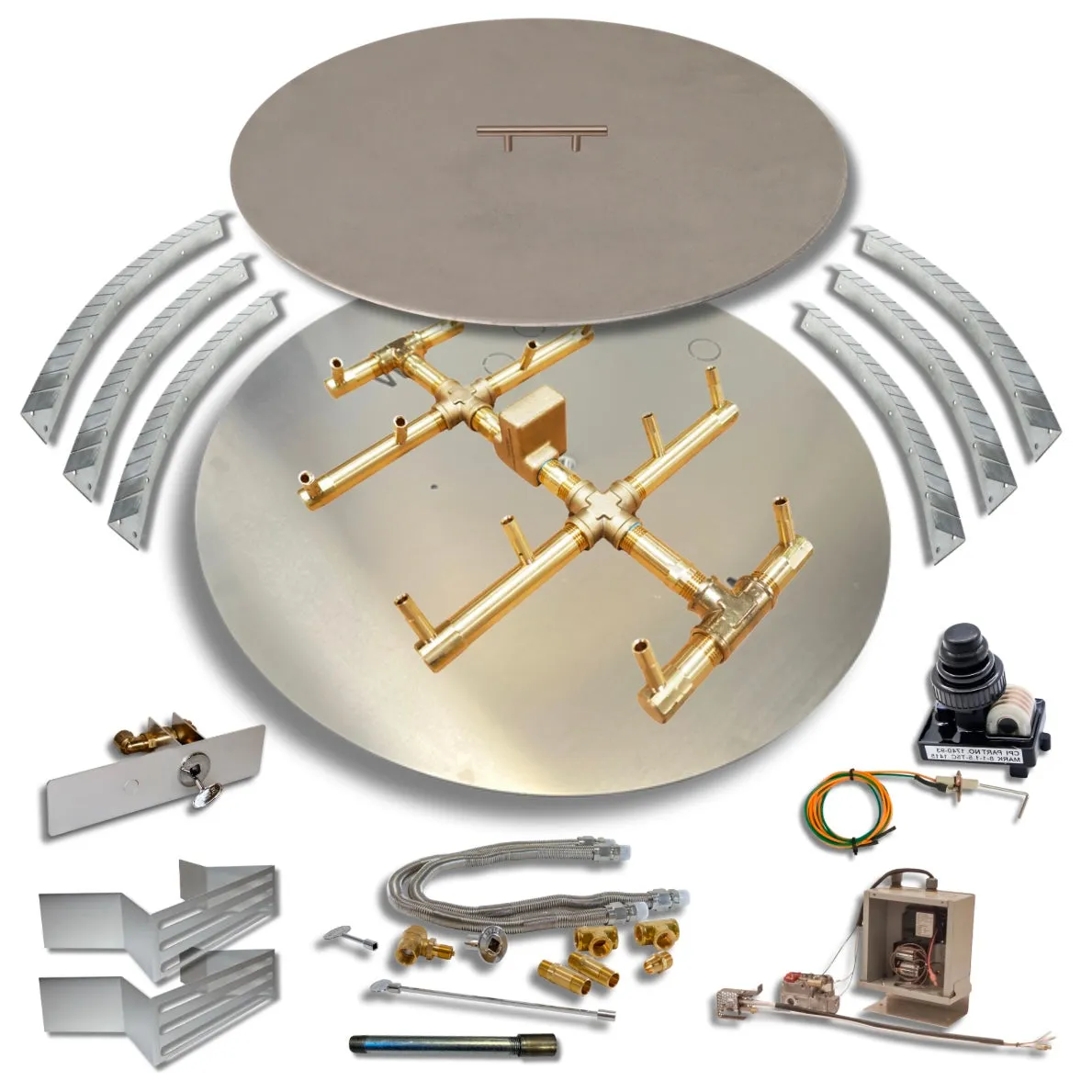 Ultimate Crossfire Bundle: Warming Trends Crossfire CFBCT Circular Tree-Style Brass Burner Bundle