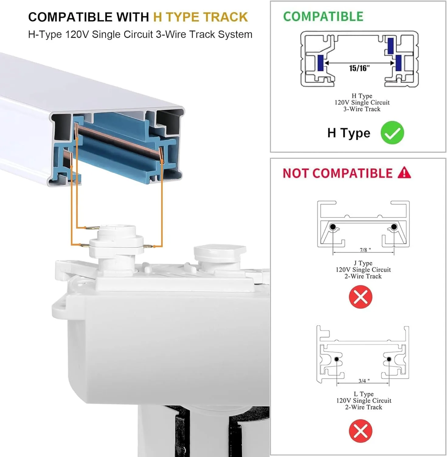 Ultra-Bright H Type Track Lighting Kit, 12 Heads 3000K Warm White 20W 2400lm with 13.1 FT Track Rails, Dimmable and Energy-Saving Plug in LED Track Light Fixture