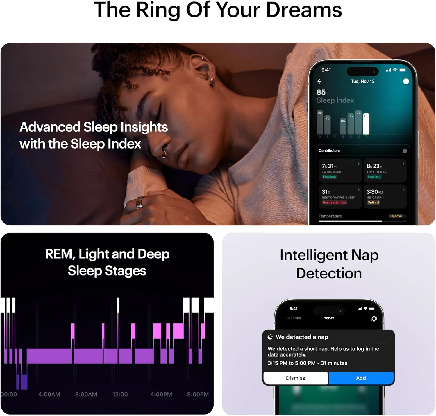 ULTRAHUMAN Ring AIR-Smart Ring Health Tracker, Size First Sizing Kit,Sleep Tracker,Smart Ring for Men/Women,Fitness Tracker (Made in India, Bionic Gold, 9)
