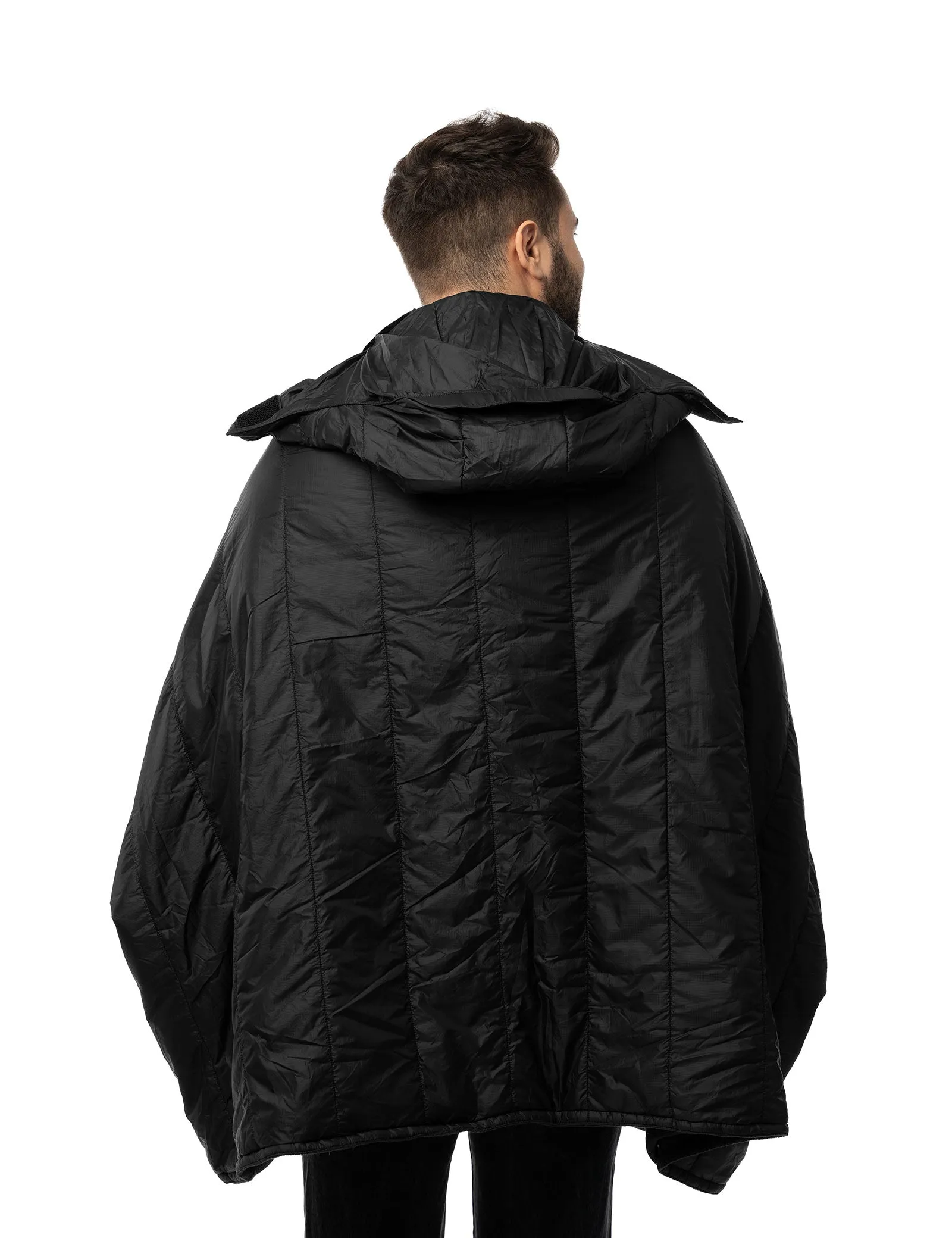Unisex Heated Poncho - Black