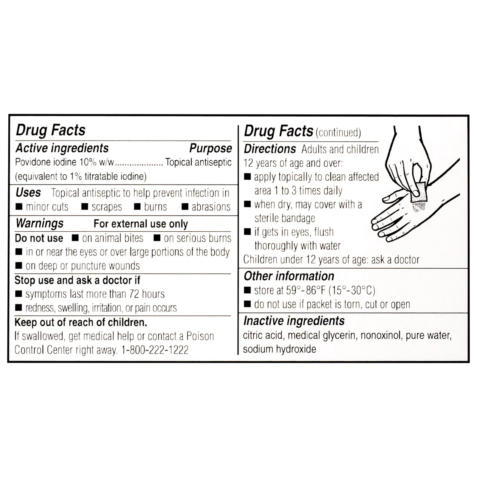 Unitized Kit Refill Pvp Iodine Antiseptic Wipes 10/box
