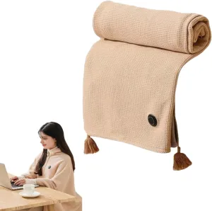 USB Heated Shawl for Women - Portable Electric Blanket Wrap with 3 Heating Levels, Soft Zipper Design, Warm and Cozy for Home and Travel