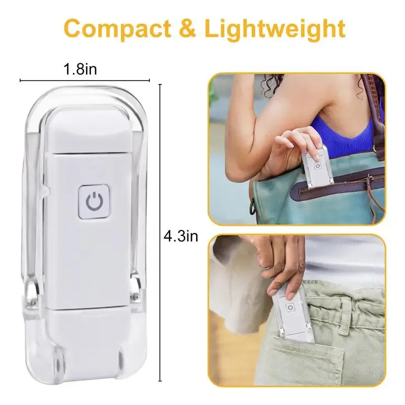 USB Rechargeable LED Book Light - Portable Clip-On Night Lamp for Eye Protection and Reading