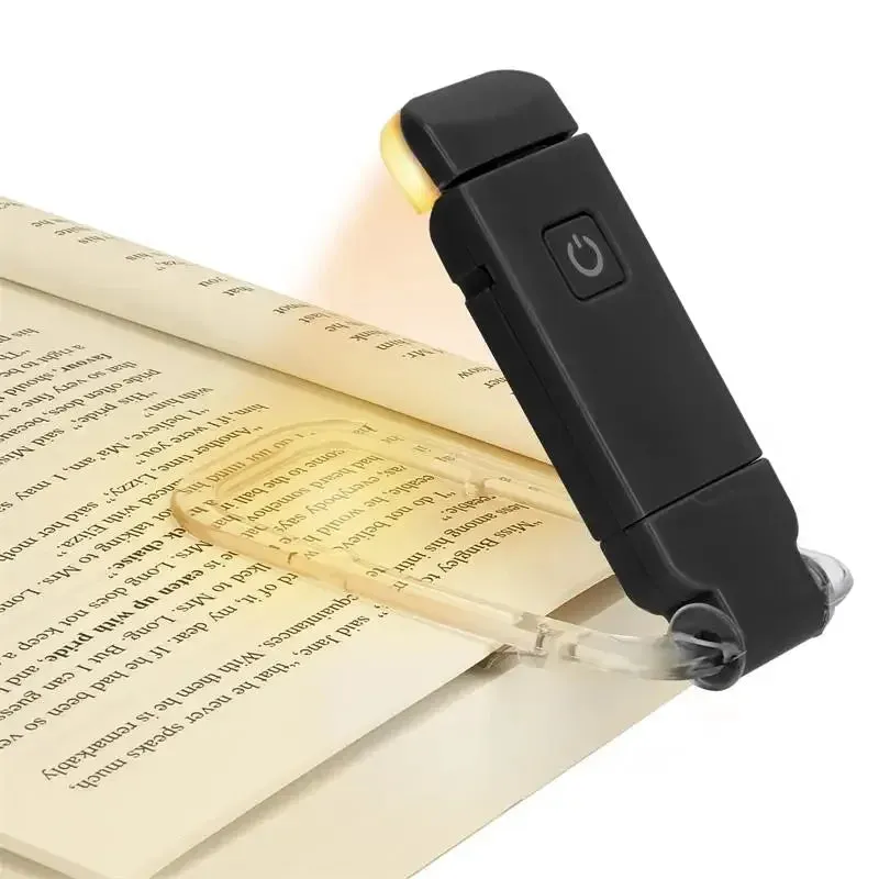 USB Rechargeable LED Book Light - Portable Clip-On Night Lamp for Eye Protection and Reading