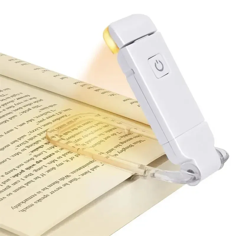 USB Rechargeable LED Book Light - Portable Clip-On Night Lamp for Eye Protection and Reading
