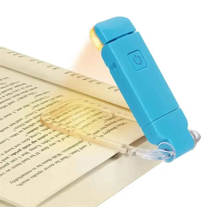 USB Rechargeable LED Book Light - Portable Clip-On Night Lamp for Eye Protection and Reading