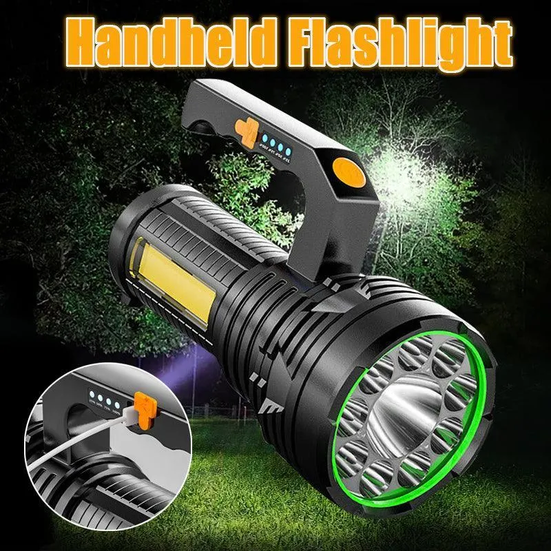 USB Rechargeable LED Flashlight Hand Torch Flash Light