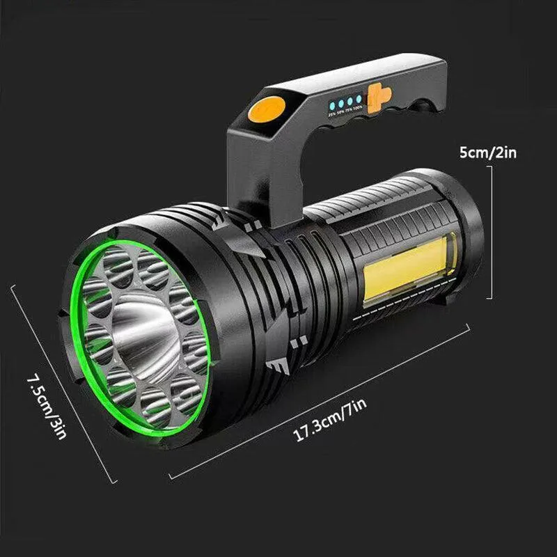 USB Rechargeable LED Flashlight Hand Torch Flash Light