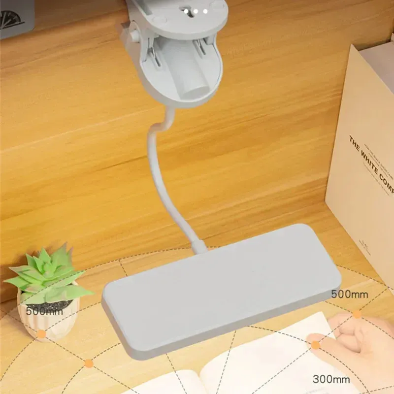 USB Rechargeable LED Table Lamp with 3 Dimming Modes, Eye Protection, and Night Light for Bedside Reading