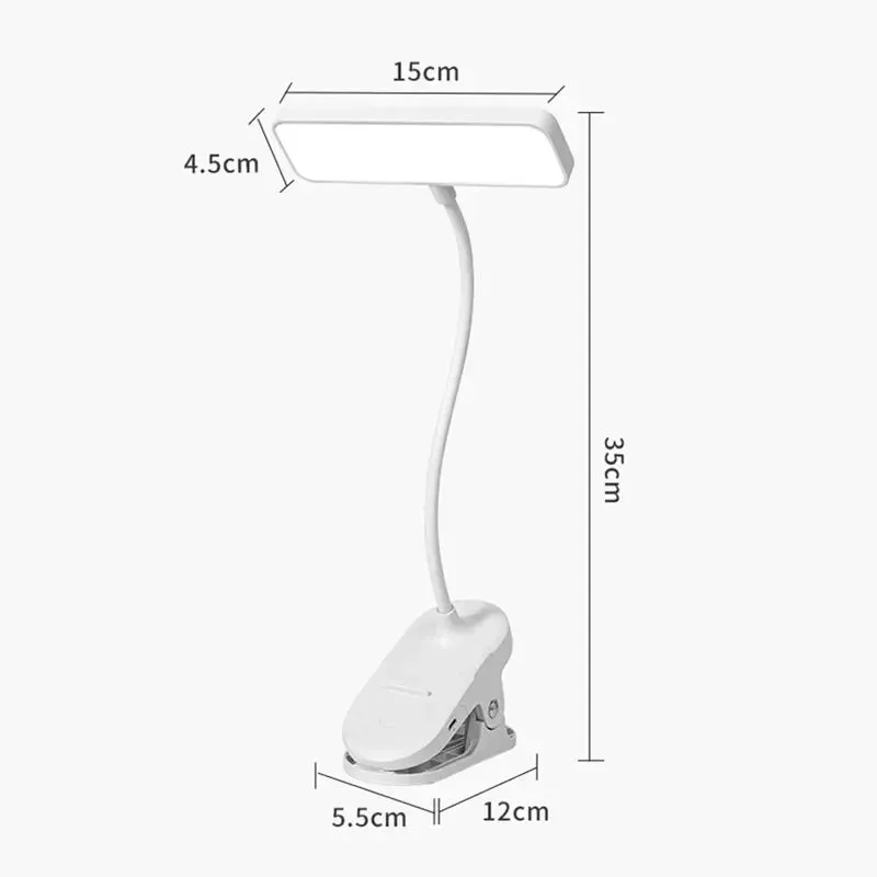 USB Rechargeable LED Table Lamp with 3 Dimming Modes, Eye Protection, and Night Light for Bedside Reading