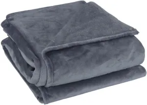 uxcell Flannel Fleece Blanket Twin Size - Soft Lightweight Plush Microfiber Bed Blanket for Sofa or Couch, Machine Washable Blankets Fleeces, Dark Gray 60x78 Inch