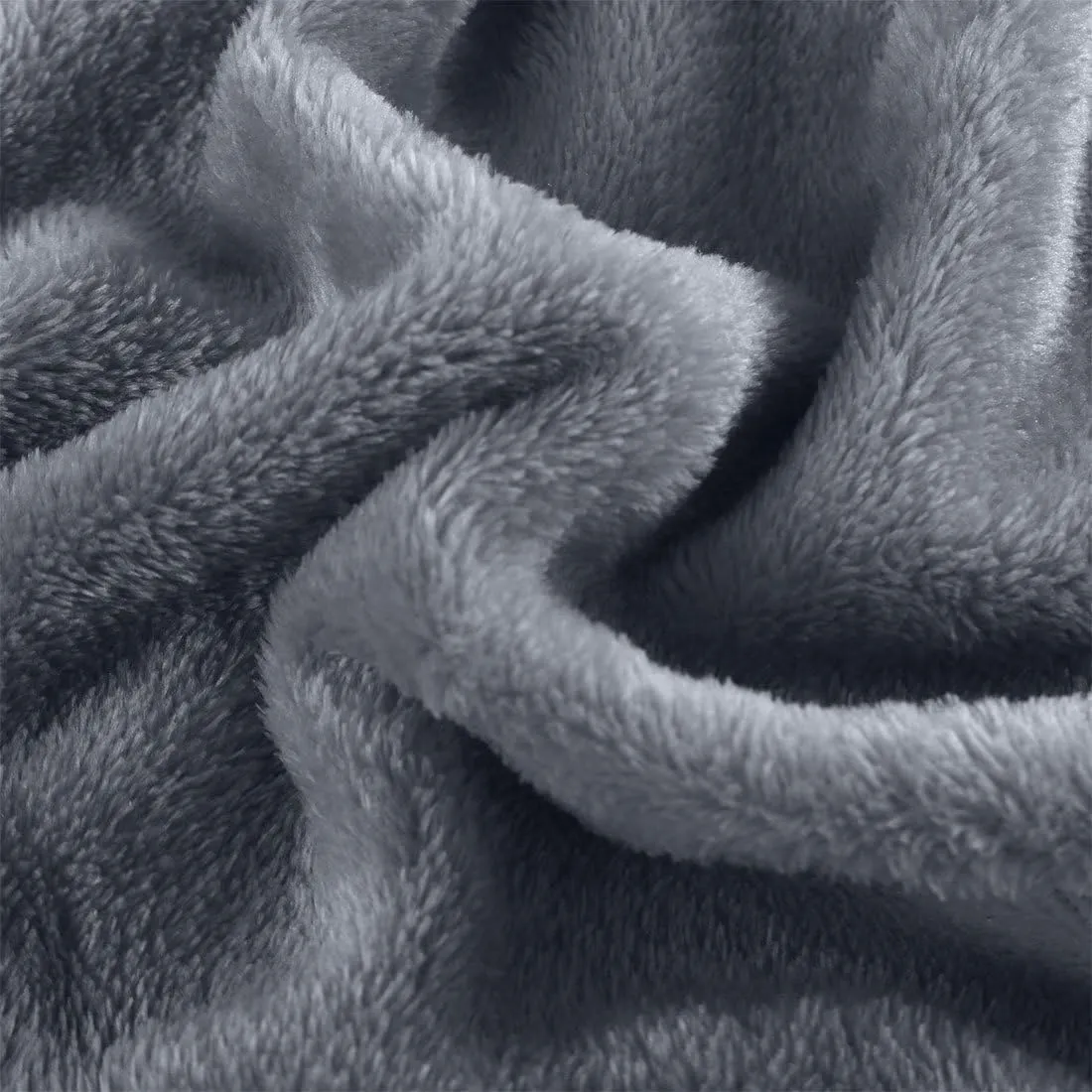 uxcell Flannel Fleece Blanket Twin Size - Soft Lightweight Plush Microfiber Bed Blanket for Sofa or Couch, Machine Washable Blankets Fleeces, Dark Gray 60x78 Inch