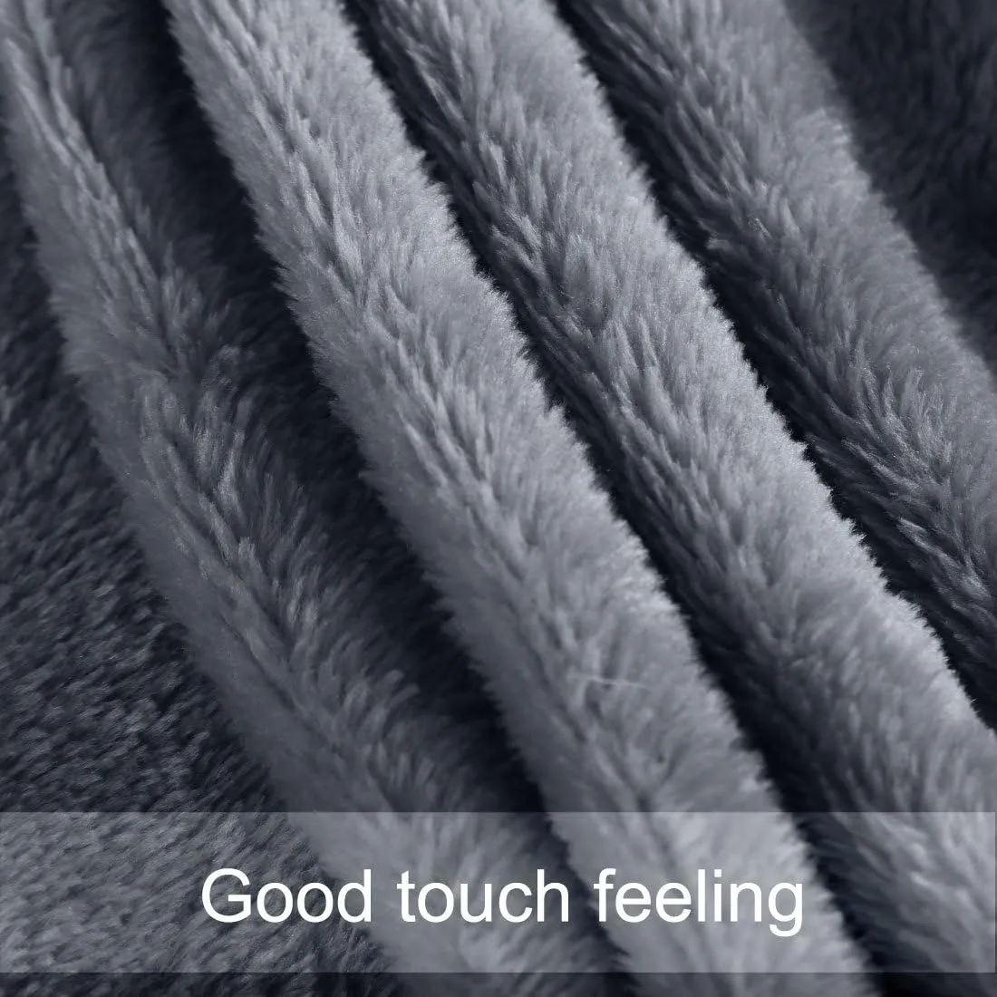 uxcell Flannel Fleece Blanket Twin Size - Soft Lightweight Plush Microfiber Bed Blanket for Sofa or Couch, Machine Washable Blankets Fleeces, Dark Gray 60x78 Inch