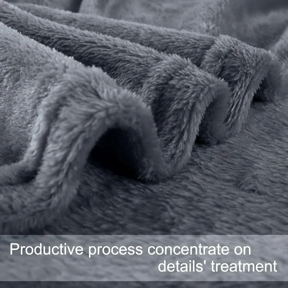 uxcell Flannel Fleece Blanket Twin Size - Soft Lightweight Plush Microfiber Bed Blanket for Sofa or Couch, Machine Washable Blankets Fleeces, Dark Gray 60x78 Inch