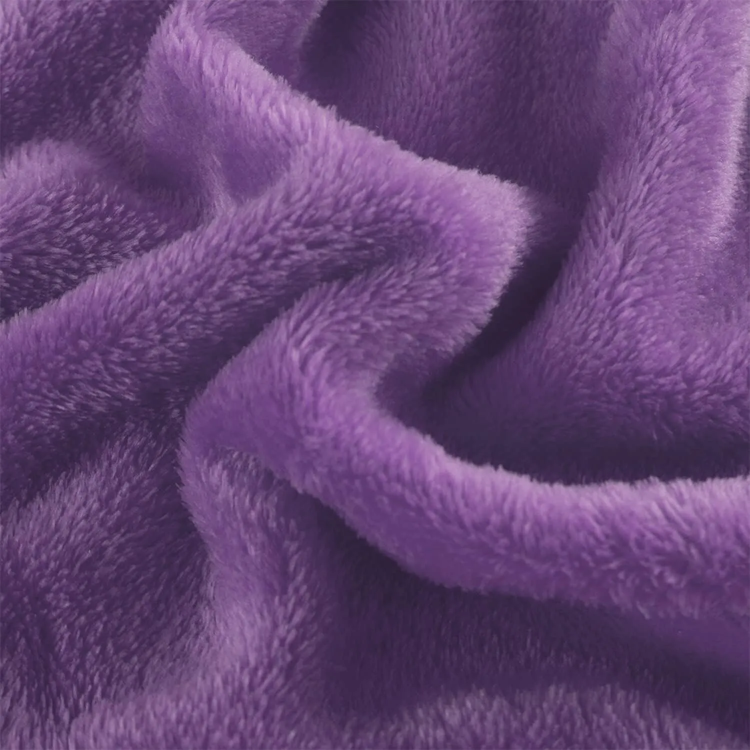 uxcell Flannel Fleece Blanket Twin Size - Soft Lightweight Plush Microfiber Bed Blanket for Sofa or Couch, Machine Washable Blankets Fleeces, Dark Purple 60x78 Inch