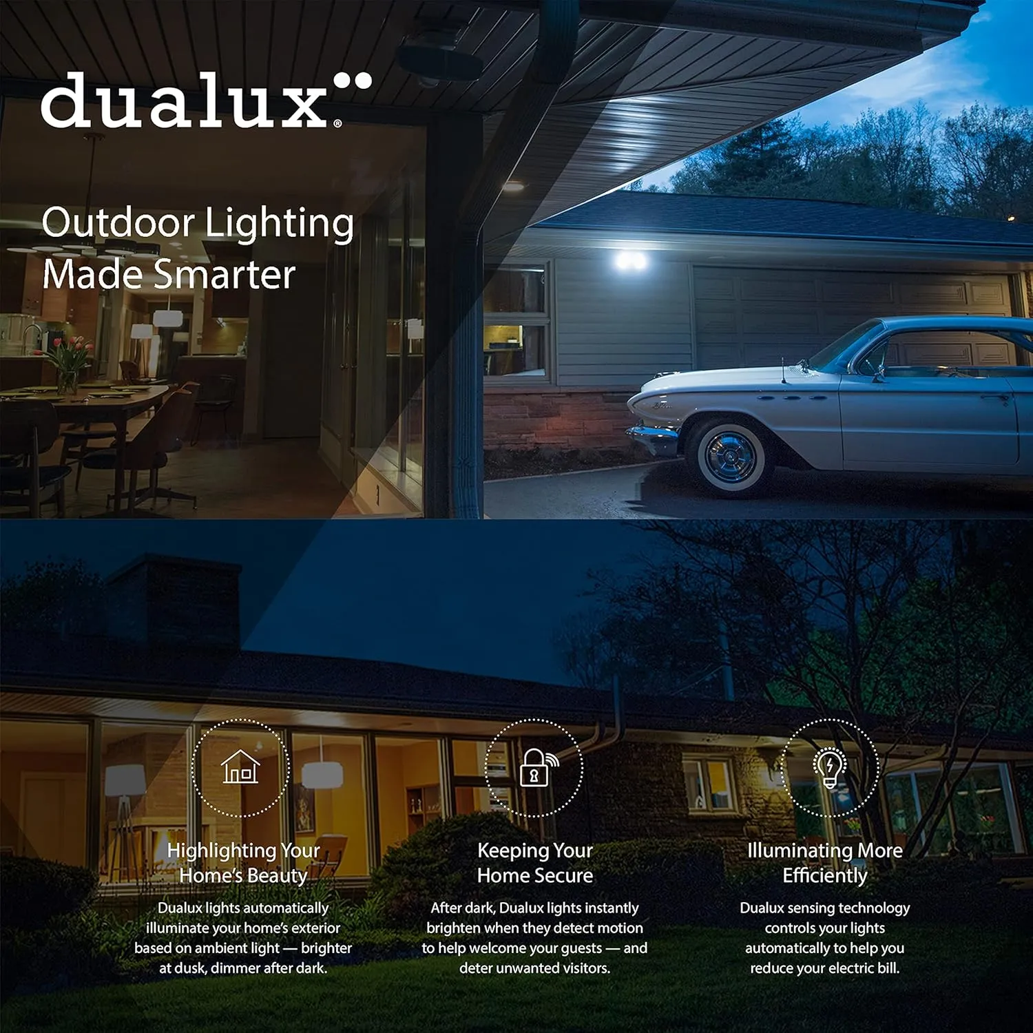 VAXCEL Harwood Bronze Motion Sensor Dusk to Dawn Outdoor Wall Light Farmhouse Clear Glass