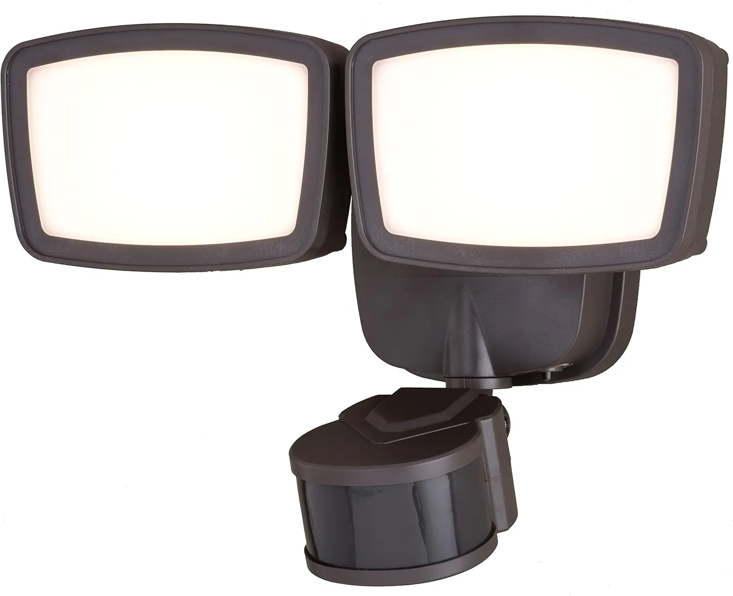 VAXCEL Integrated LED CCT Adjustable 2700LM Dual-Head Motion Sensor Outdoor Security Flood Light with 5 Modes, Motion-Activated, Dusk to Dawn LED Security Light for Garage, Patio or Yard, Bronze