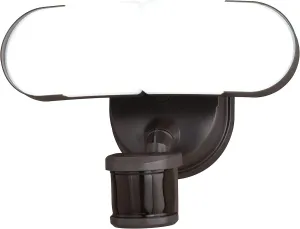 VAXCEL Lambda 2 Light LED Outdoor Motion Sensor Linkable Adjustable Security Flood Light Bronze