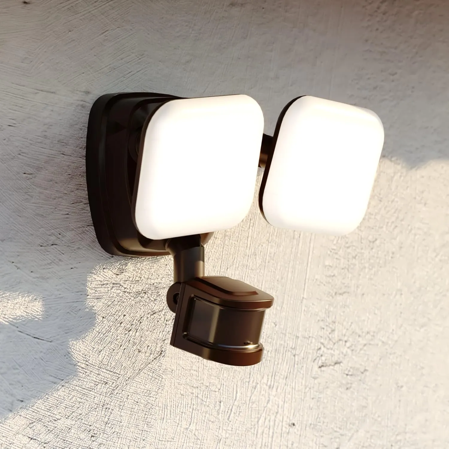 VAXCEL Theta 2 Light LED Outdoor Motion Sensor Adjustable Security Flood Light Bronze