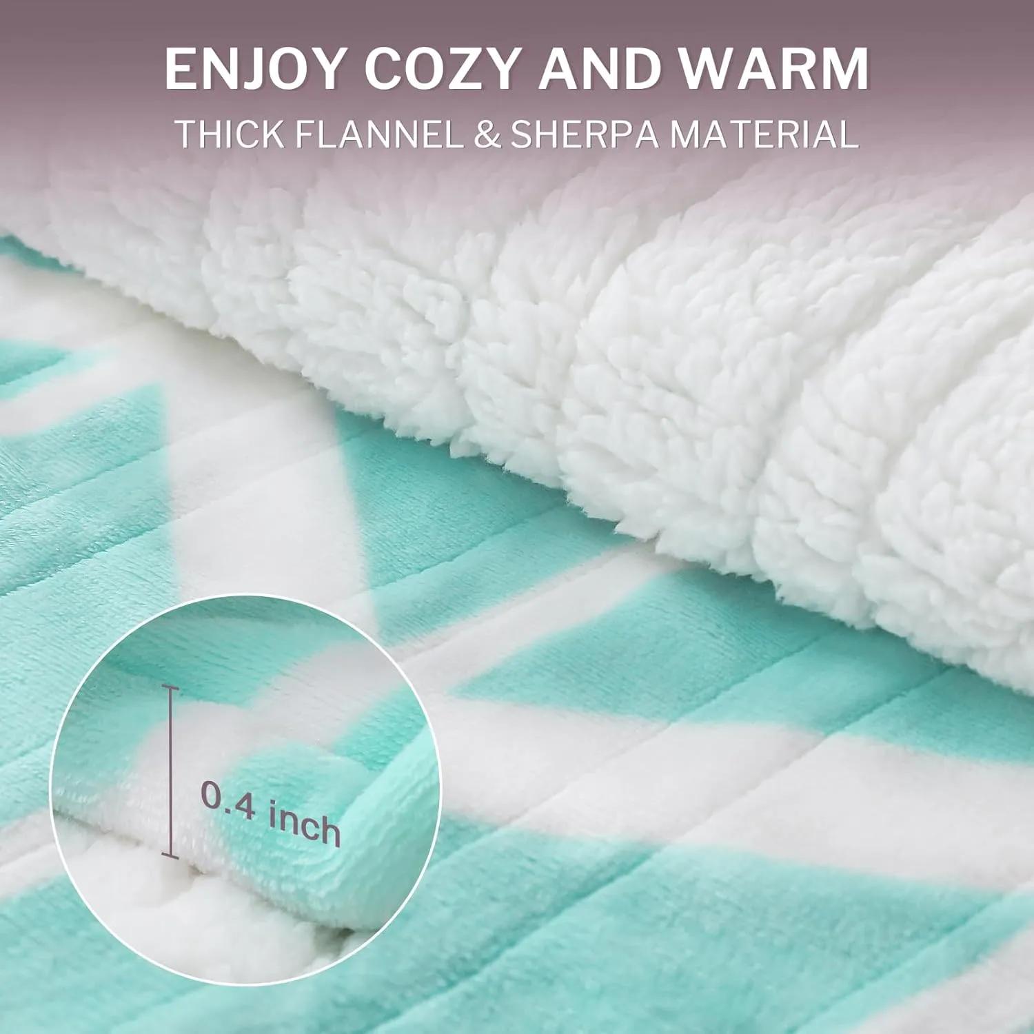 VENTIMI Electric Heated Throw - 50" x 60", 5 Heat Levels, Auto Off, ETL Certified, Green